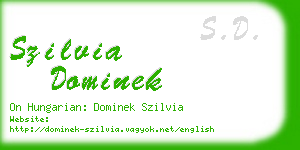 szilvia dominek business card